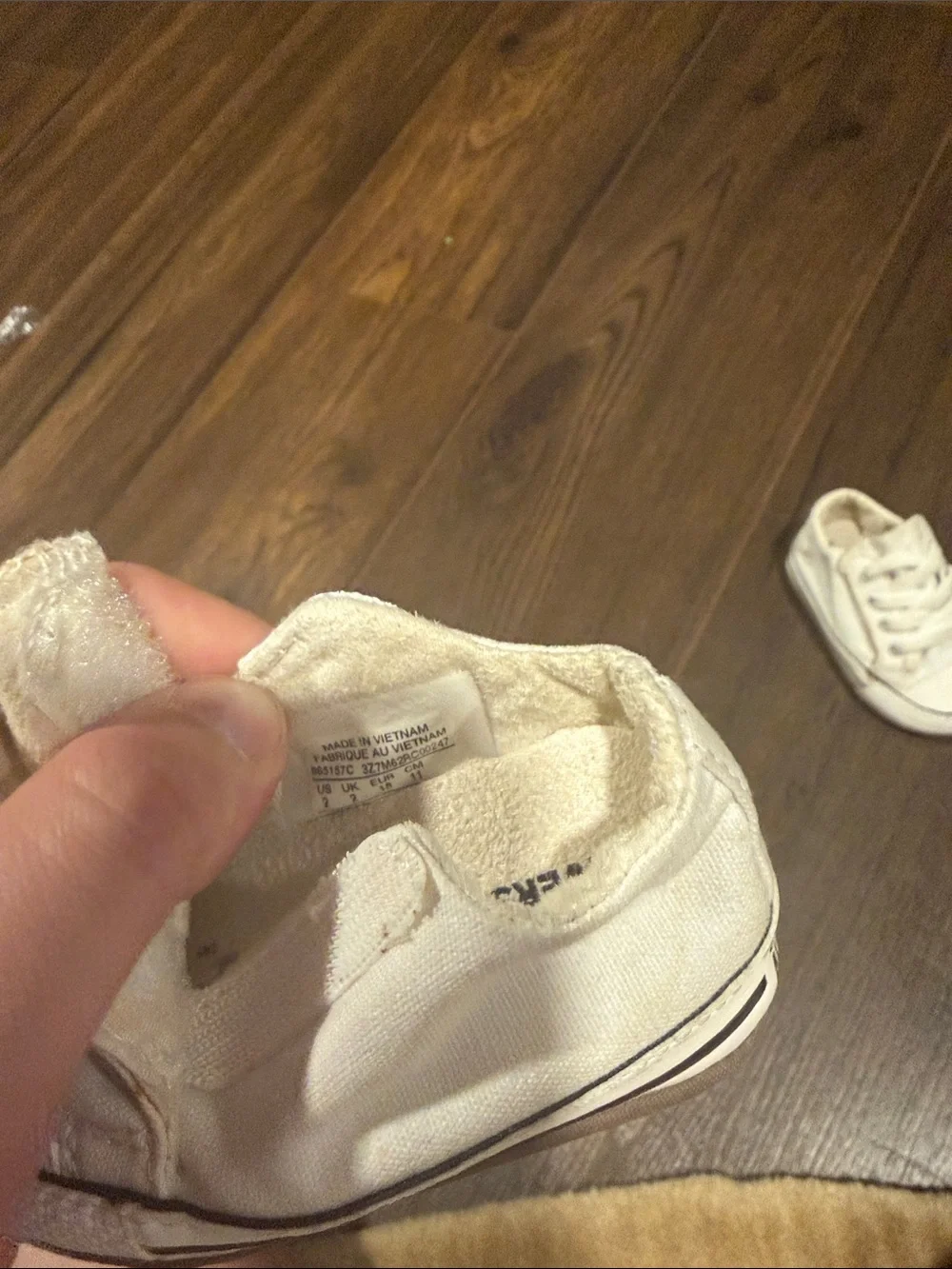 Baby Converse Kids Cream Canvas Low-Top Sneakers with Star Patch